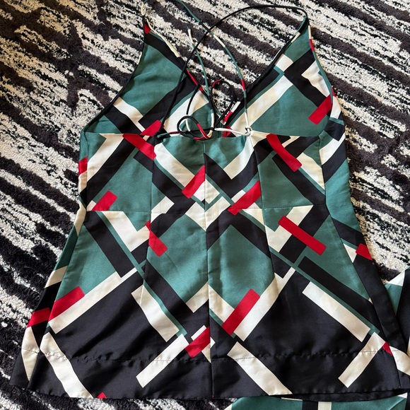 Geometric Patterned Pajama Set - Picture 3 of 6